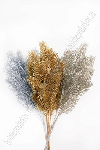 Кустик декоративный 33 см (SF-7339) серебро №18