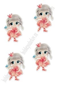 Кабошон-вырубка "Девочка" 2,7*3,8 см (10 шт) SF-5818, №9