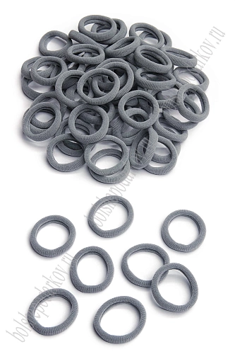 Резинки бесшовные для волос 3 см (100 шт) SF-5754, светло-серый №60