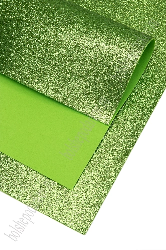 Фоамиран глиттерный А4, 2 мм Premium (10 листов) SF-1955, фисташковый №010
