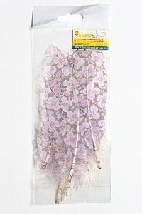 Перья декоративные 16*4,5 см (6 шт) &quot;Цветочек&quot; фиолетовый