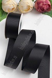 Лента репсовая 4 см*20 ярд &quot;1 сорт&quot; (SF-1349) черный №39