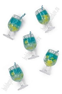Подвеска &quot;Коктейль&quot; 1,7*4,5 см (5 шт) SF-7726, №4