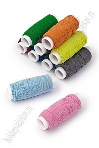 Нитка-резинка 0,3 мм*20 метров (10 шт) SF-3414, ассорти
