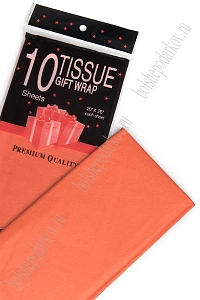 Бумага тишью 50*66 см (10 листов) SF-914, темно-оранжевый №1666