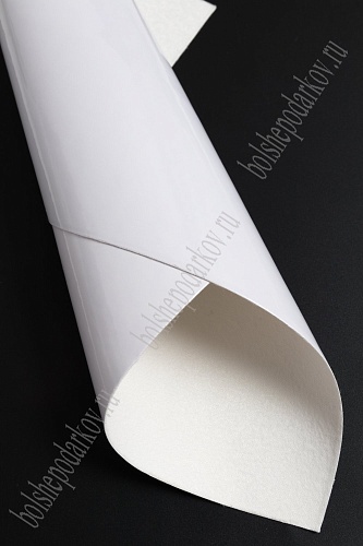 Кожзам лаковый А4 (5 листов) SF-5833, белый №8