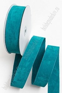 Лента замшевая двусторонняя 4 см*20 ярд (SF-7252) бирюзовый №77