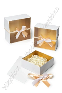 Коробки квадратные с прозрачной крышкой,19*19*9,5 см, 3 в 1 (SF-8225), белый №3