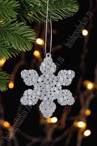 Новогодние украшения "Снежинка" 9,5 см (SF-1692) №2 Новогодние украшения "Снежинка" 9,5 см (SF-1692) №2