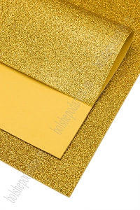 Фоамиран глиттерный А4, 2 мм Premium (10 листов) SF-7840, золото голографик №5002