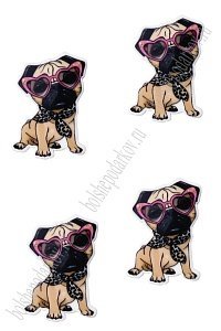 Кабошон-вырубка &quot;Щенок&quot; 2,8*3,5 см (10 шт) SF-5951, №2