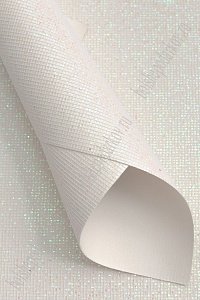 Кожзам с блестками "Квадратики" А4 (5 листов) SF-5978, белый хамелеон №12А