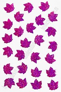 Пайетки "Лист кленовый" 23*23 мм*50 гр (SF-3062), фукси