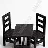 Декор &amp;quot;Стол и стулья&amp;quot; SF-4391, черный