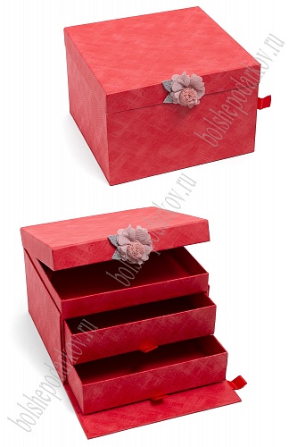 Подарочная коробка-шкатулка 24*22,5*15,5 см (SF-5679) красный