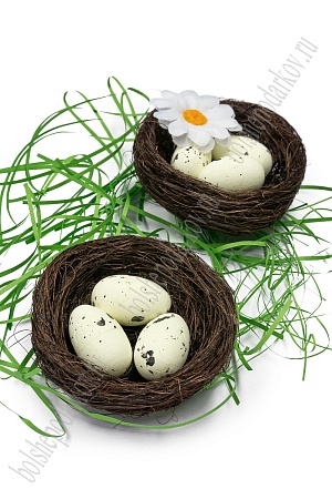 Пасхальный декор 7,5 см &quot;Яйца в гнезде&quot; (2 шт) SF-5017, №2