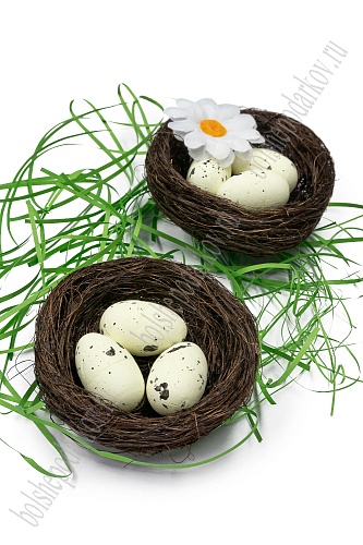 Пасхальный декор 7,5 см &amp;quot;Яйца в гнезде&amp;quot; (2 шт) SF-5017, №2