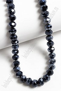 Бусины стеклянные, перламутровые, на леске "Rondelle" 8 мм (SF-670) темно-синий №214 Бусины стеклянные, перламутровые, на леске "Rondelle" 8 мм (SF-670) темно-синий №214