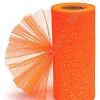 Фатин с блестками 15 см*25 ярд (SF-604) ярко-оранжевый №25