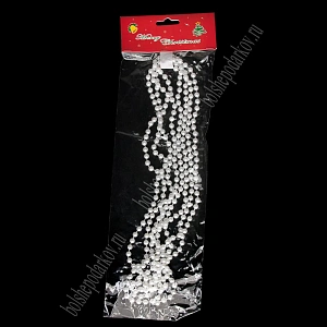 Новогодние бусы на нитке 2,7 м SF-8172, белый №4