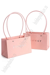 Сумка для цветов 22*13,5*10,5 см (10 шт) SF-8118, розовый