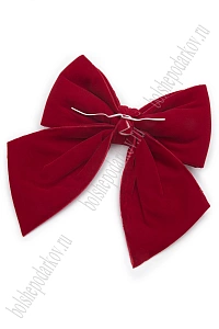 Новогодний бант 19,5*18,5 см (1 шт) SF-1699, красный