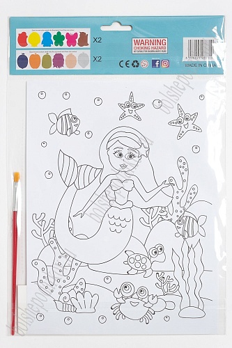 Раскраска с красками 19,5*26 см (2 листа) SF-5666, №2