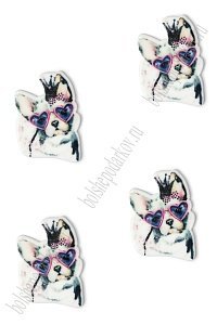 Кабошон-вырубка &quot;Собачка&quot; 2,5*3,5 см (10 шт) SF-5915, №2