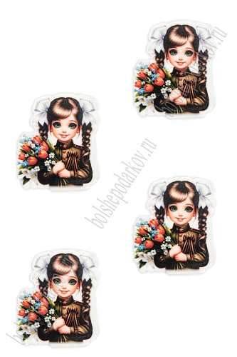 Кабошон-вырубка &amp;quot;9 мая&amp;quot; 2,8*3,5 см (10 шт) SF-5946, №43