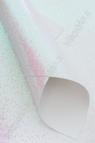 Кожзам &amp;quot;Соты&amp;quot; А4 (5 листов) SF-3945, белый хамелеон №18