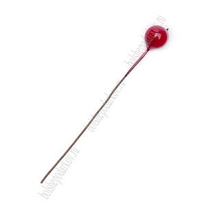 Ягодки на веточке 0,8 см (100 шт) SF-7799, красный №16 Ягодки на веточке 0,8 см (100 шт) SF-7799, красный №16