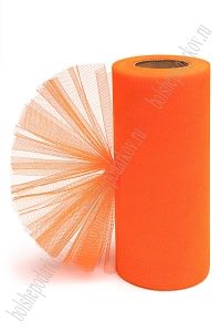 Фатин в шпульках 15 см*25 ярд (SF-603) ярко-оранжевый №25