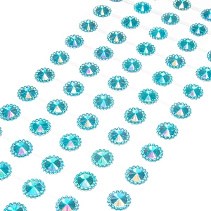 Стразы декоративные &quot;Цветок хамелеон&quot; 1,2 см (SF-3180) голубой