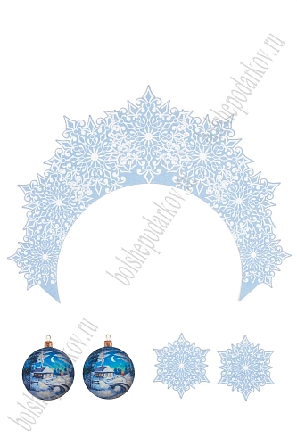 Лазерная вырубка из фетра &amp;quot;Кокошник&amp;quot; (2 шт) №8