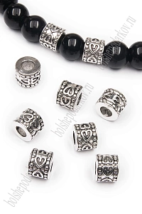 Бусина разделитель 9*6 мм (10 шт) SF-7750, серебро №53