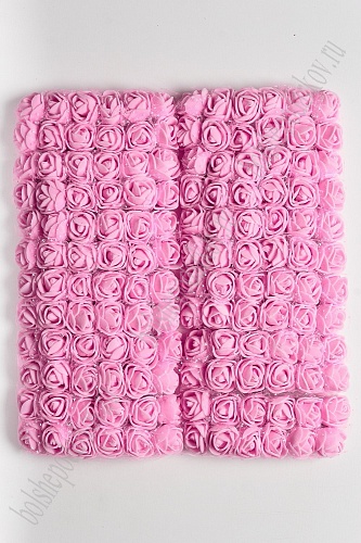 Головки цветков &amp;quot;Розочка&amp;quot; на веточке с сеточкой, 144 шт (SF-043), розовый №5