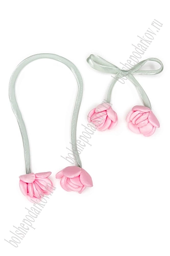 Цветы на ленте &amp;quot;Розы&amp;quot; (4 шт) SF-8158, розовый