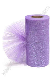 Фатин с блестками  15 см*25 ярд (SF-604) фиолетовый №32