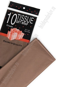 Бумага тишью 50*66 см (10 листов) SF-914, шоколадный №498