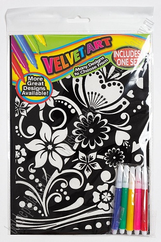 Раскраска бархатная с фломастерами 17,4*25 см (SF-5673) №1