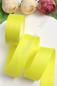 Лента репсовая 4 см*20 ярд (SF-3452) желтый №15