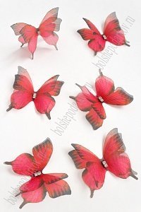 Бабочки шифоновые средние 4,5 см (10 шт) SF-4483,  №4