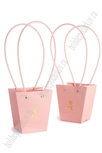 Сумка для цветов 12*12,5*8 см (10 шт) SF-8117, розовый