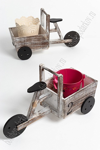 Кашпо деревянное &amp;quot;Велосипед&amp;quot; SF-4410