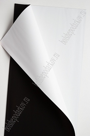 Пленка матовая для цветов 58*58 см, двухсторонняя (20 шт) SF-2362, черный/белый