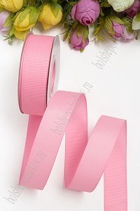 Лента репсовая 2,5 см*20 ярд &quot;1 сорт&quot; (SF-1348) розовый №255