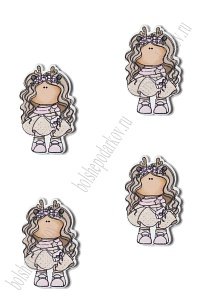 Кабошон-вырубка &quot;Куколка&quot; 2,2*3,5 см (10 шт) SF-6034, №13