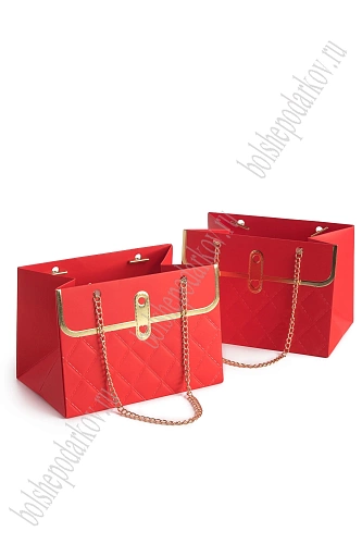 Сумка для цветов 15*10,5*10 см (4 шт) SF-8119, красный