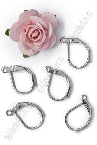 Основа для сережек 14*12 мм (50 шт) SF-7691, серебро