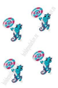 Кабошон-вырубка &quot;Хамелеон&quot; 2,8*3,4 см (10 шт) SF-5915